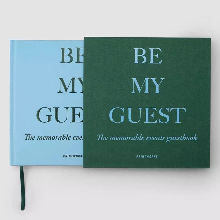 Be My Guest Guestbook - Green & Blue
