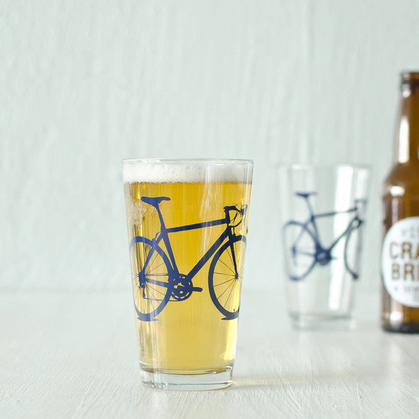 Bike Pint Glasses