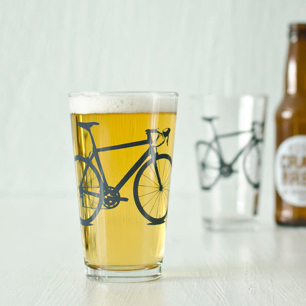 Bike Pint Glasses