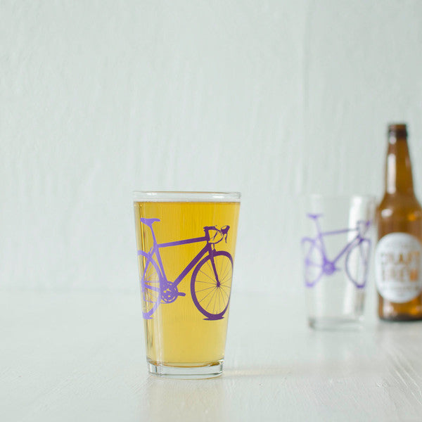 Bike Pint Glasses