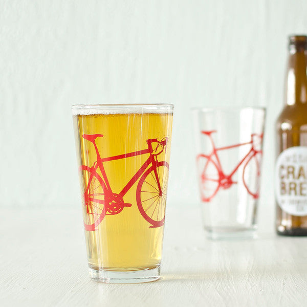 Bike Pint Glasses