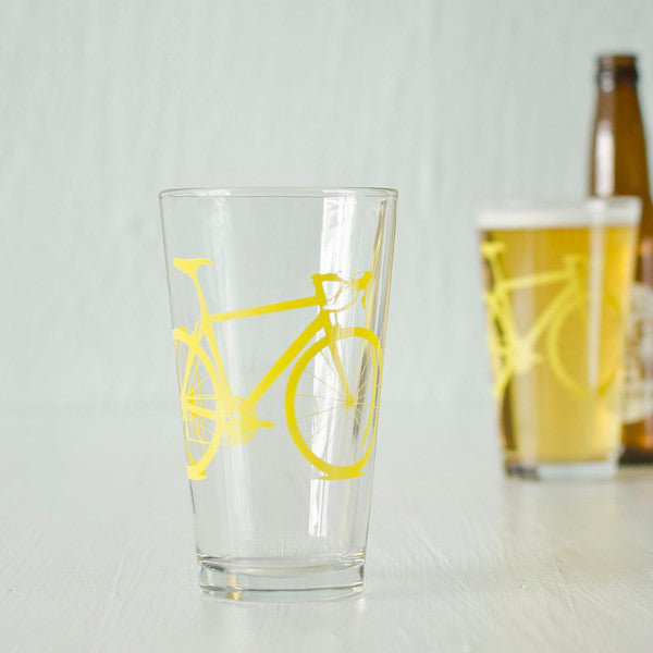 Bike Pint Glasses