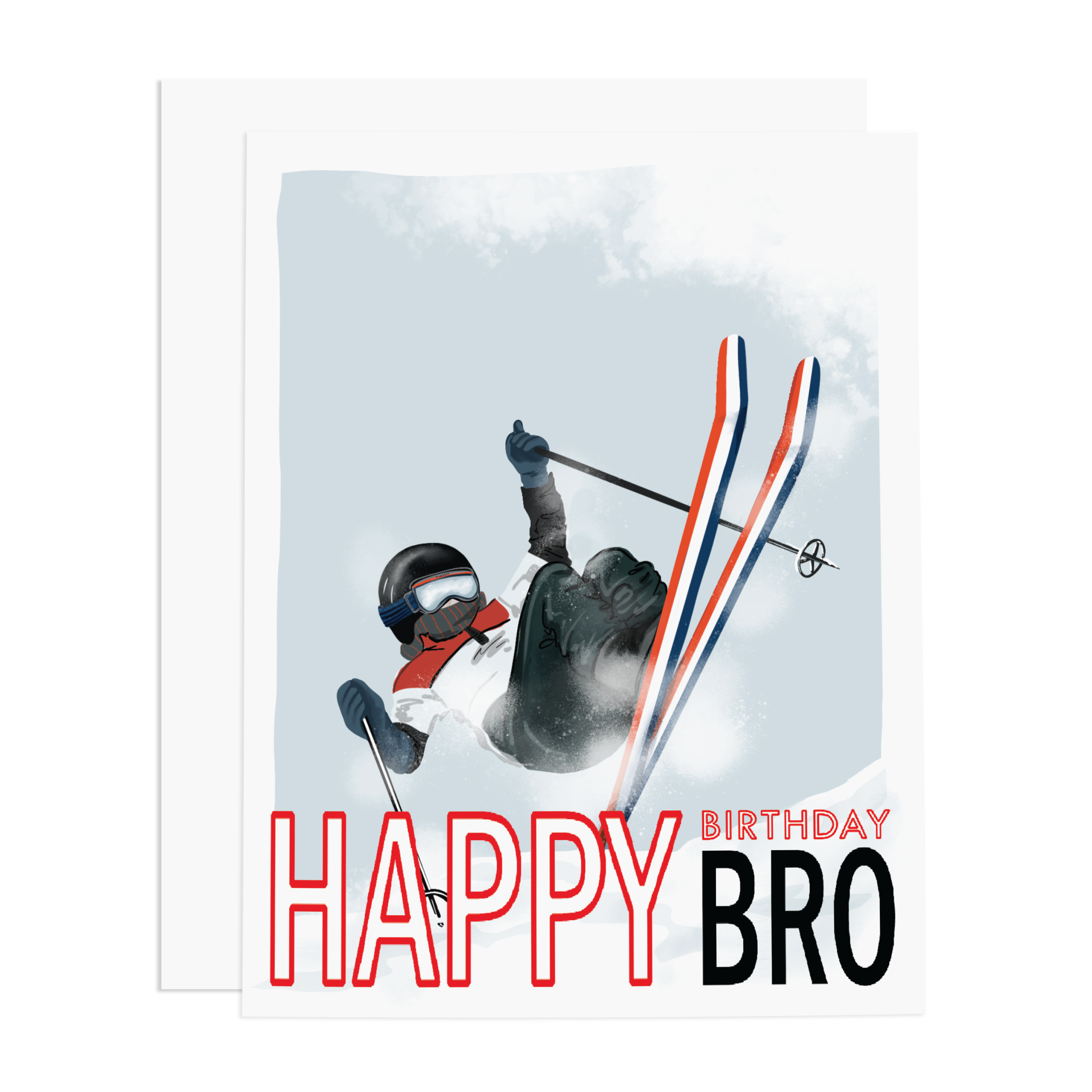 Bro Skier Birthday Card