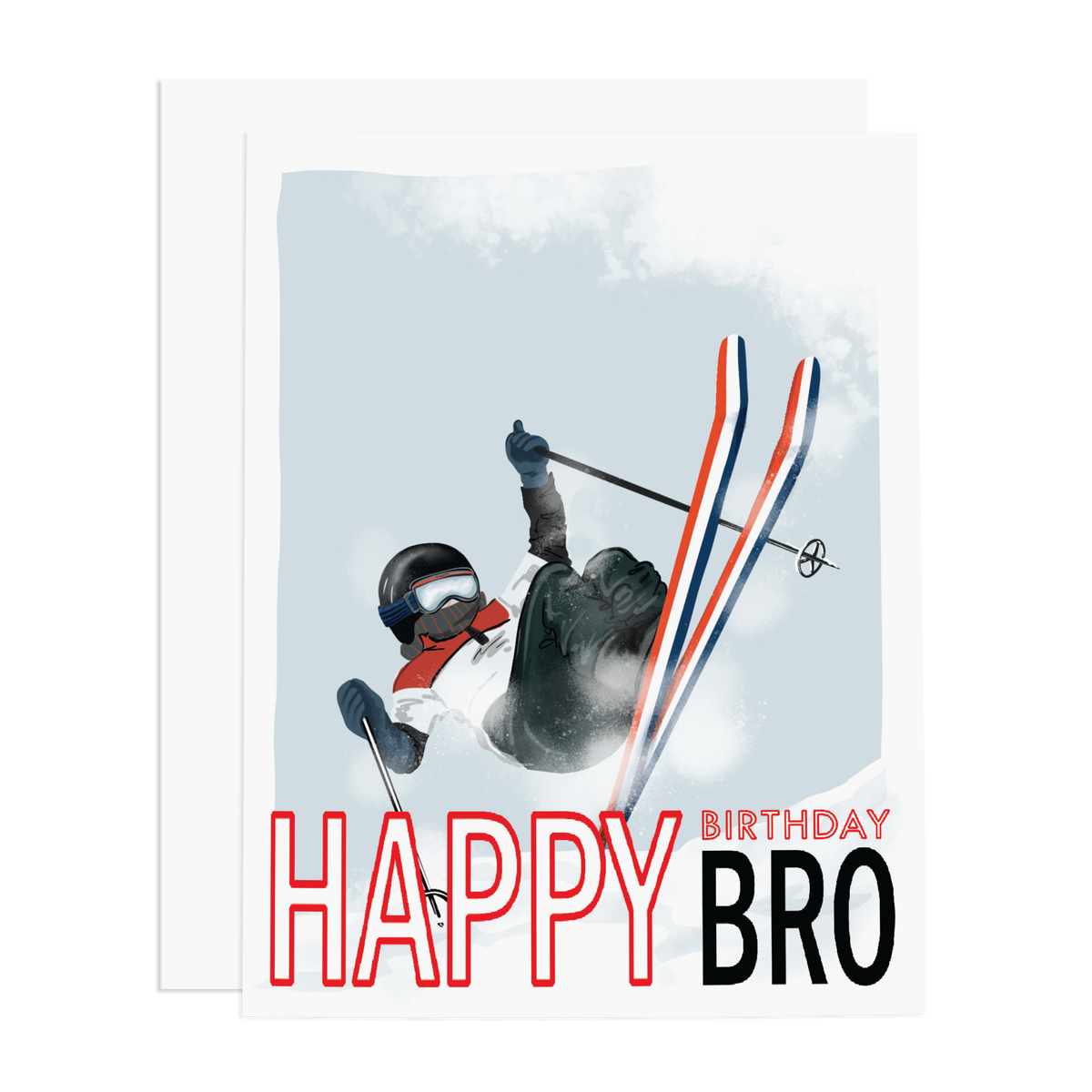 Bro Skier Birthday Card