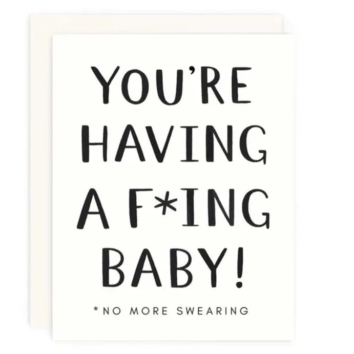No More Swearing Baby Card