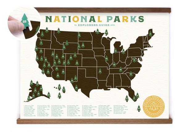 National Parks Map Checklist Print