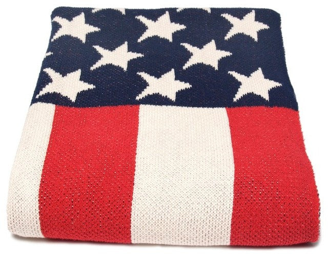 US Flag Throw Blanket