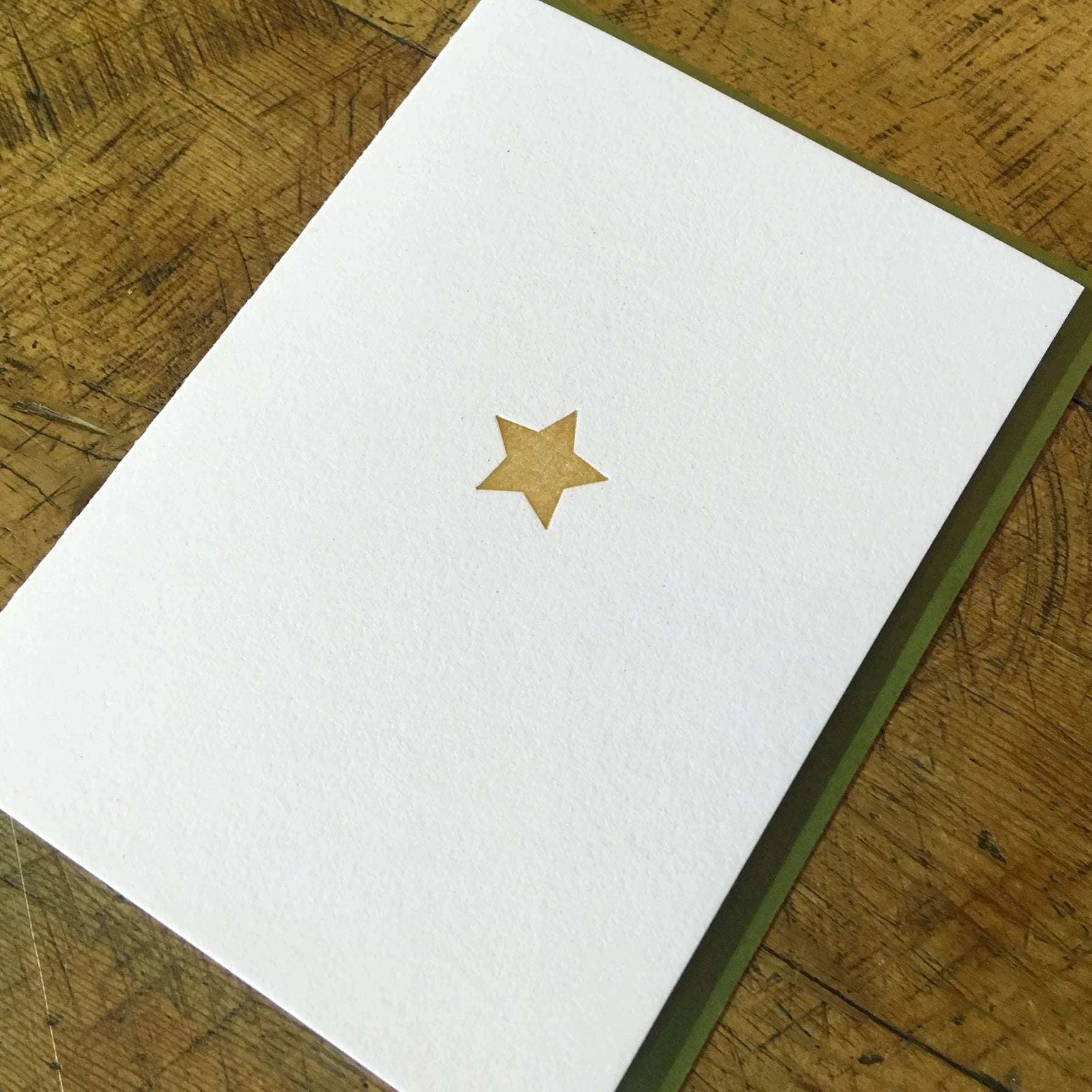 Gold Star Letterpress Notecard Set
