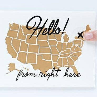 Hello From Here Greeting Card