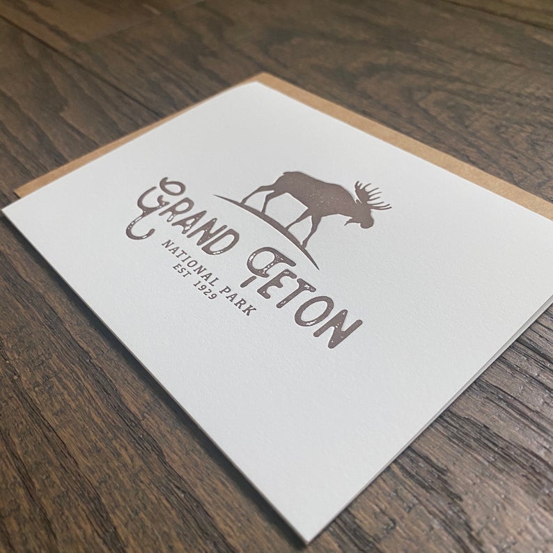 Grand Teton National Park and Moose Card