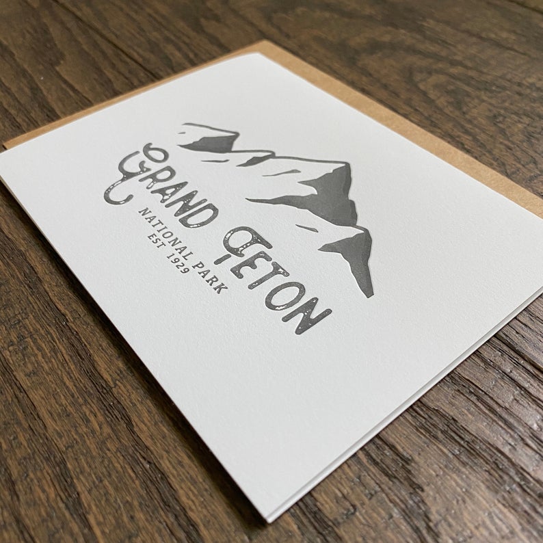 Grand Teton Mountain Peak Greeting Card