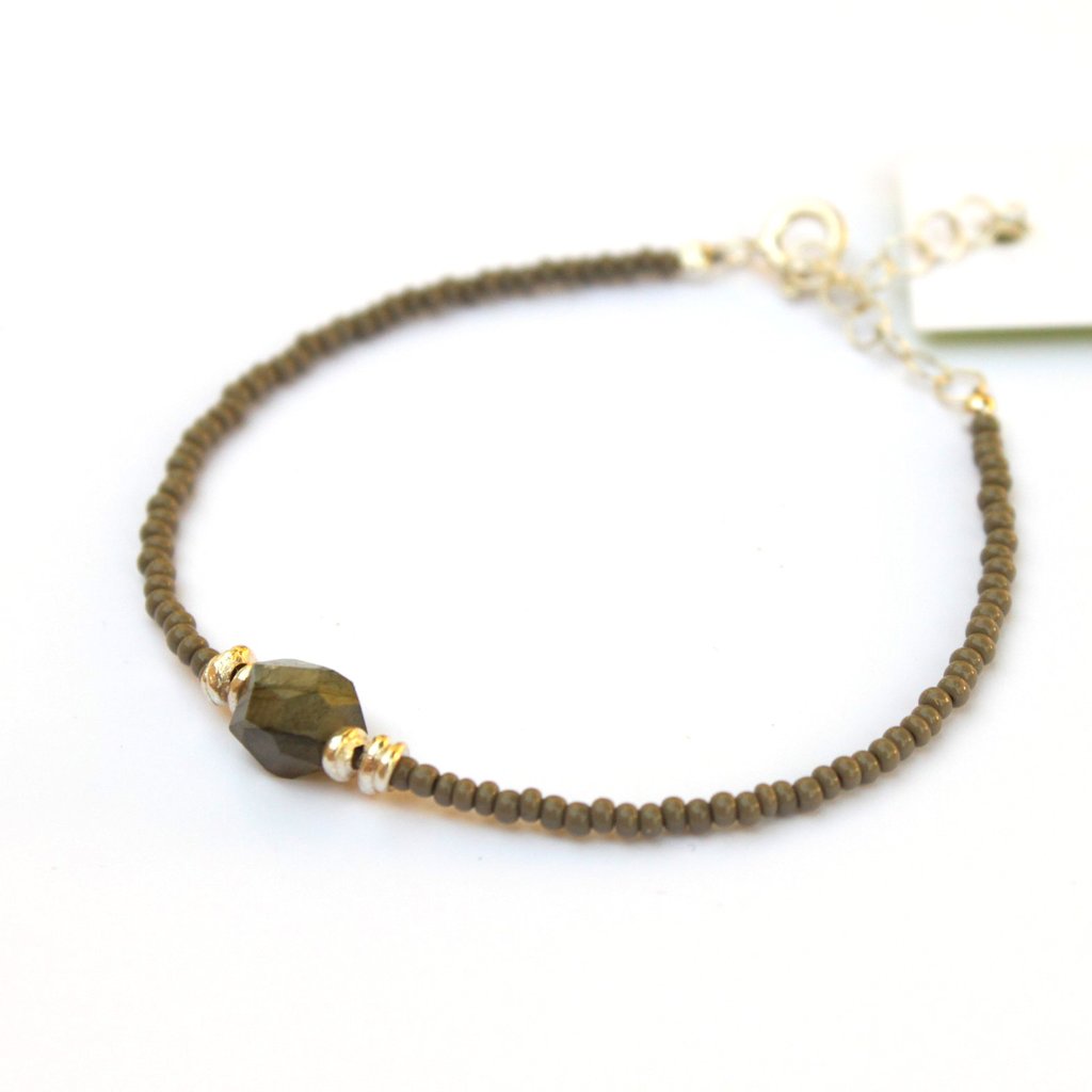 Labradorite Nugget Stacking Bracelet