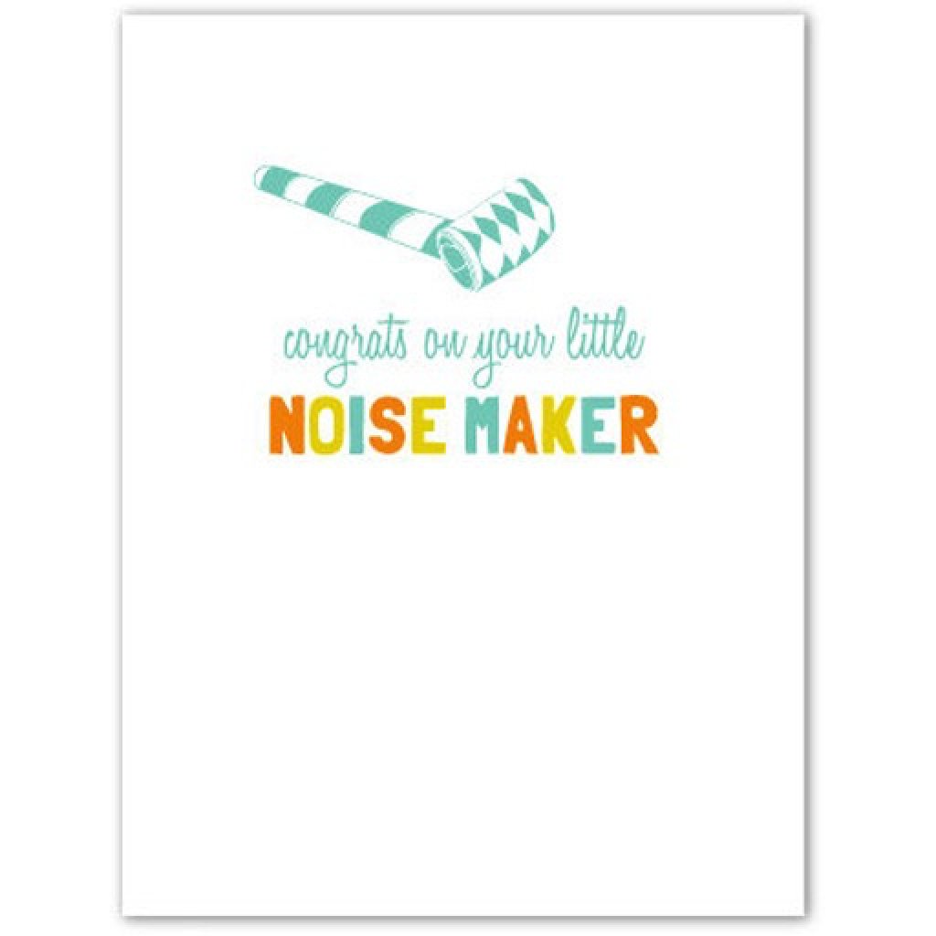 Noise Maker Baby Card