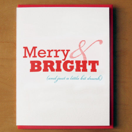Merry, Bright, Drunk Card