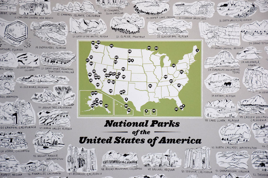 Illustrated National Parks Print