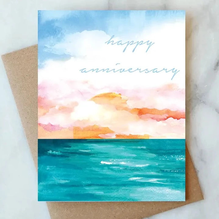 Ocean Happy Anniversary Card