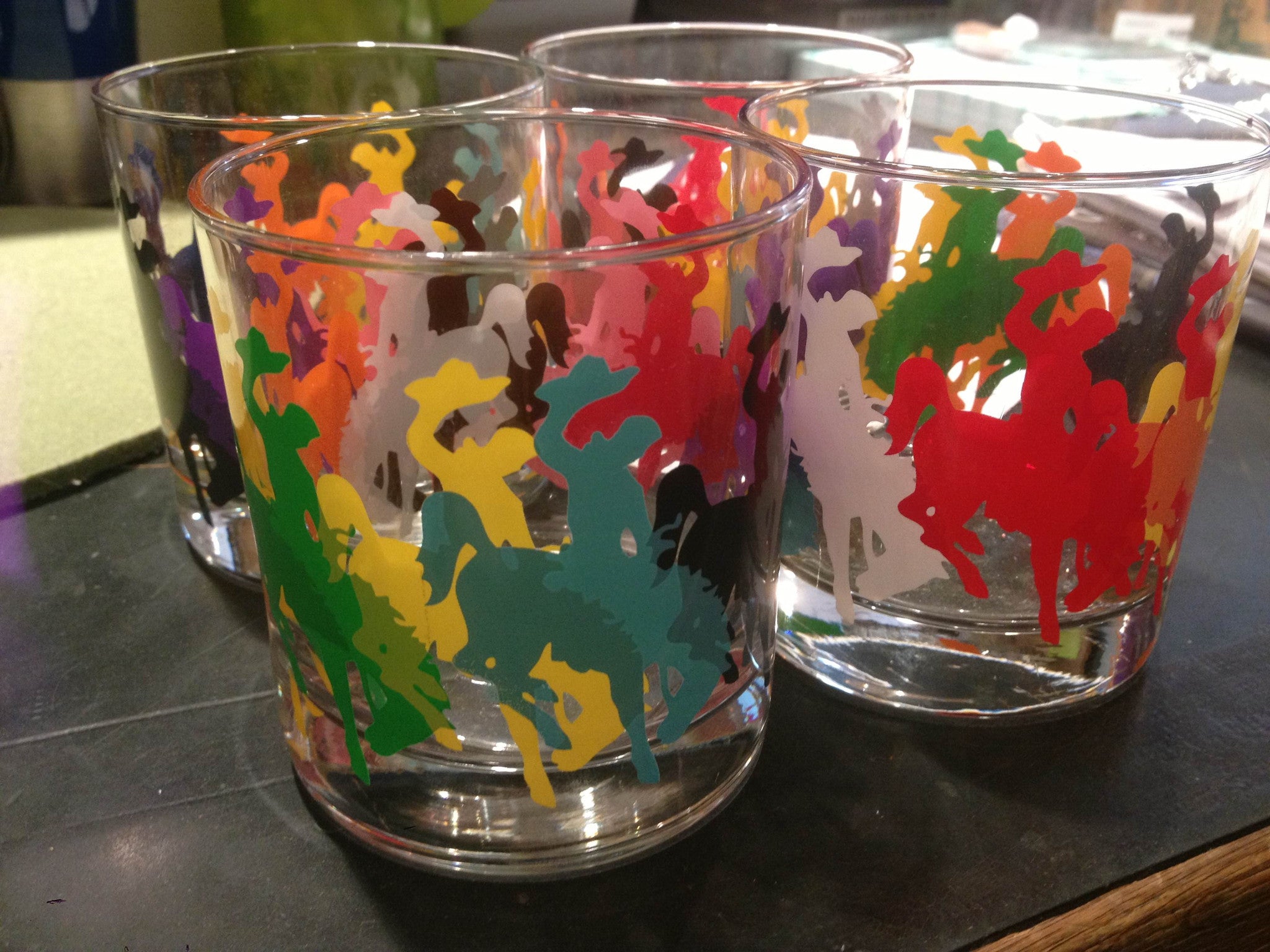 Multi Print Bronco Rocks Glasses