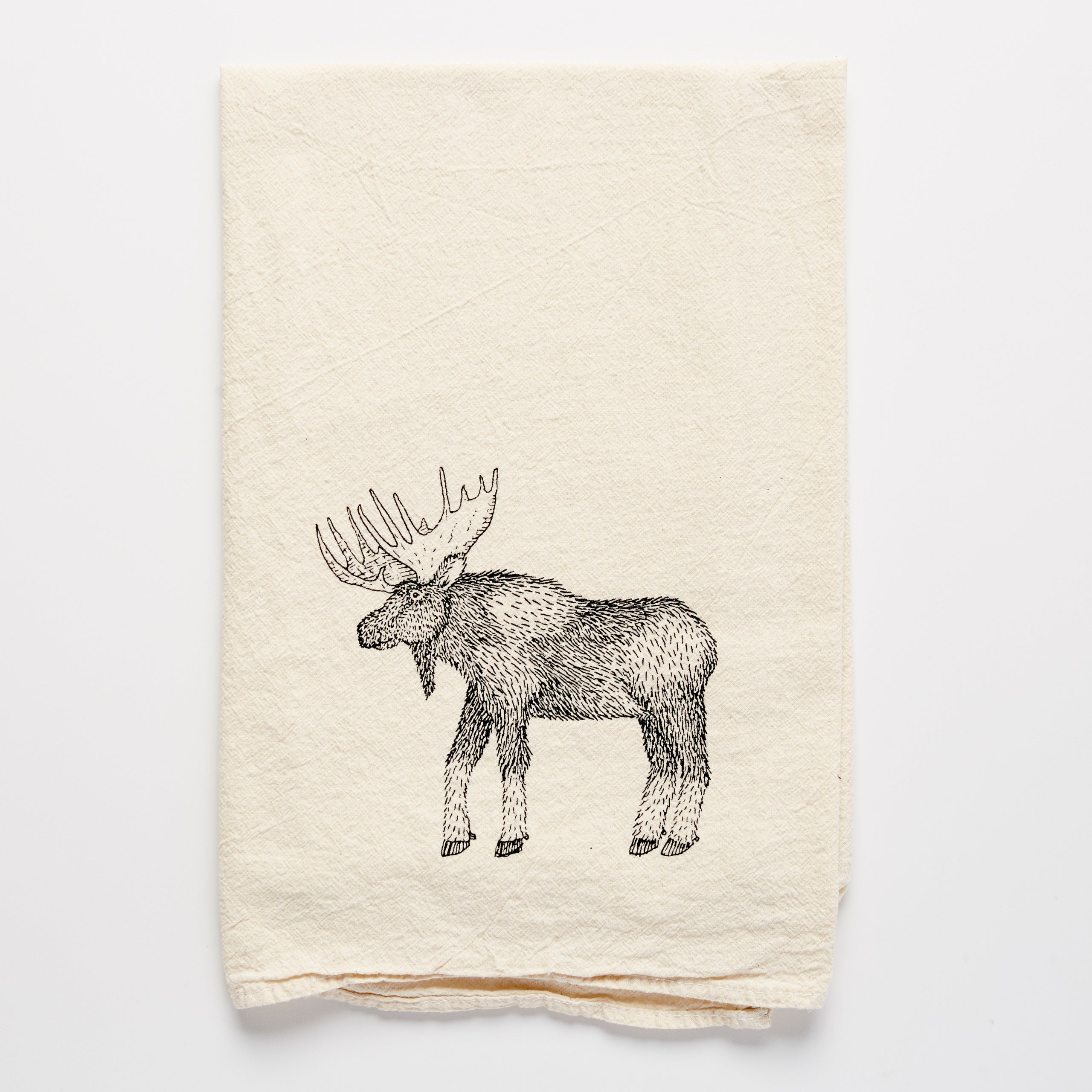 Moose Flour Sack Tea Towel