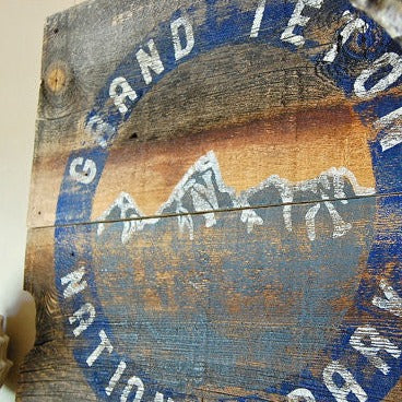 Grand Teton National Park Barnwood Sign