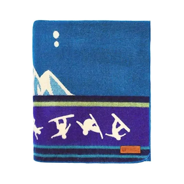 Shredding Snowboarder Southwestern Blanket