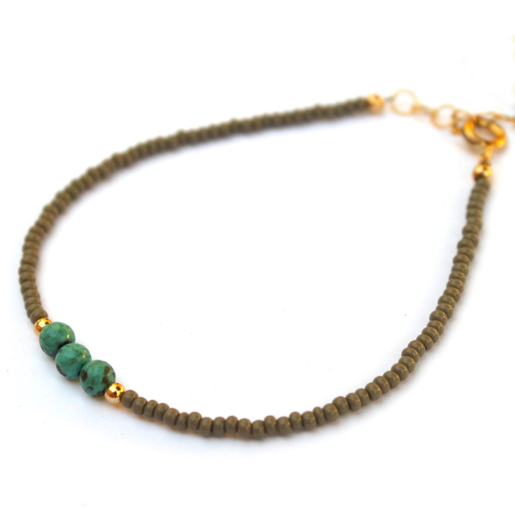 Triple Turquoise Stacking Bracelet