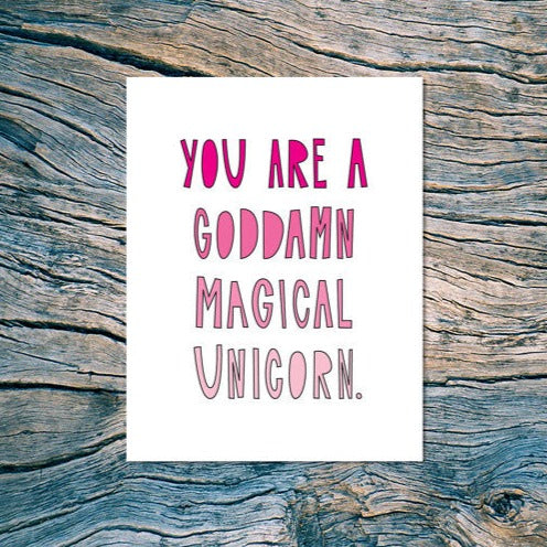 Magical Unicorn Card