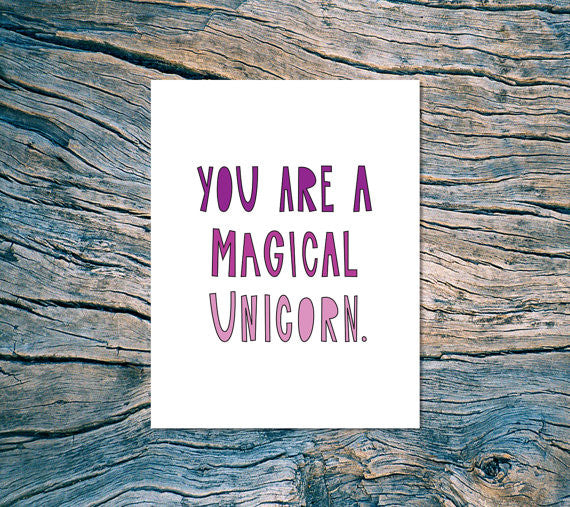 Magical Unicorn Card