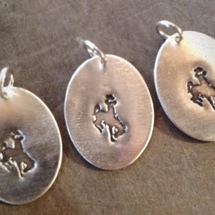 Hammered Silver Charm Necklace